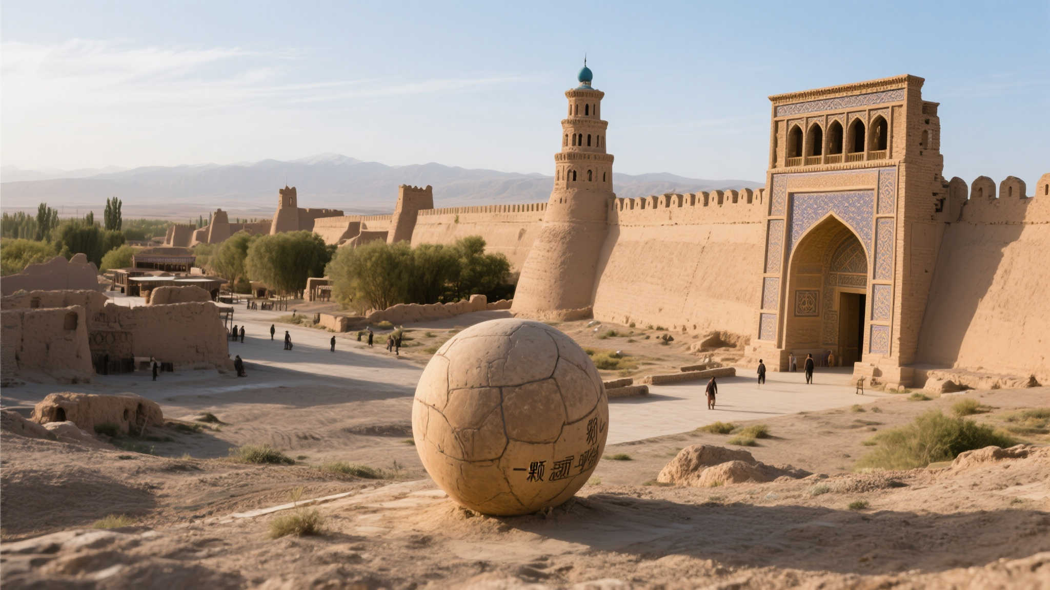 一球穿越时空:从日落之城到喀什古城的旅程 一球穿越时空:从日落之城到喀什古城的旅程